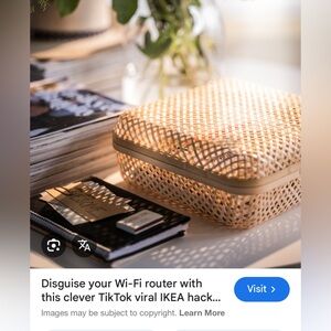 2 IKEA SMARRA storage bamboo boxes with lid (11.75”x11.75”)